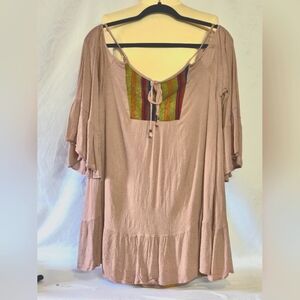 Double Zero Bohemian Flare Top